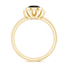 1.5 Carat Lab Grown Black Diamond Flower Engagement Ring AAAA ( Synthetic ) - Rosec Jewels