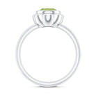 Rosec Jewels-Bezel Set 1.2 Carat Peridot Engagement Ring for Women