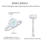 1.5 Carat Ethiopian Opal Engagement Ring for Women AAA - Rosec Jewels