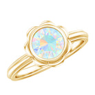 1.5 Carat Ethiopian Opal Engagement Ring for Women AAA - Rosec Jewels