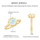 1.5 Carat Ethiopian Opal Engagement Ring for Women AAA - Rosec Jewels