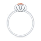1.5 Carat Real Fire Opal Flower Engagement Ring AAA - Rosec Jewels