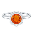 1.5 Carat Real Fire Opal Flower Engagement Ring AAA - Rosec Jewels