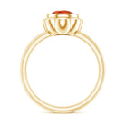 1.5 Carat Real Fire Opal Flower Engagement Ring AAA - Rosec Jewels