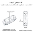 Vintage Inspired Lab Grown Diamond Starburst Wedding Band Lab - ( EF-VS ) - Rosec Jewels