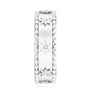 Vintage Inspired Lab Grown Diamond Starburst Wedding Band Lab - ( EF-VS ) - Rosec Jewels