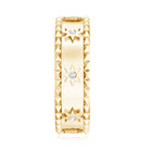 Vintage Inspired Lab Grown Diamond Starburst Wedding Band Lab - ( EF-VS ) - Rosec Jewels