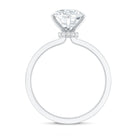 Rosec Jewels-2 Carat Lab Grown Diamond Solitaire Engagement Ring with Hidden Halo