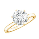 Rosec Jewels-2 Carat Lab Grown Diamond Solitaire Engagement Ring with Hidden Halo