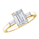 Rosec Jewels-2 CT Lab Grown Diamond Emerald Cut Engagement Ring
