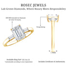 Rosec Jewels-2 CT Lab Grown Diamond Emerald Cut Engagement Ring