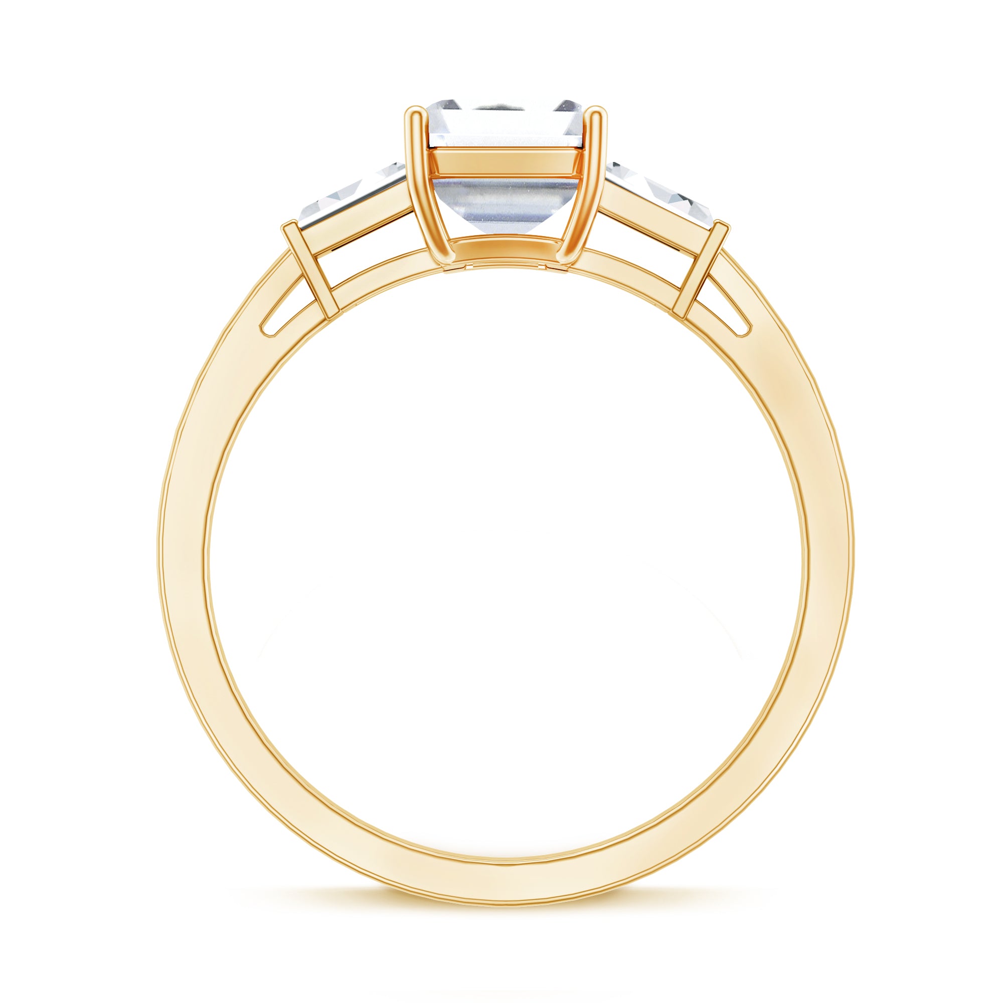 Rosec Jewels-2 CT Lab Grown Diamond Emerald Cut Engagement Ring