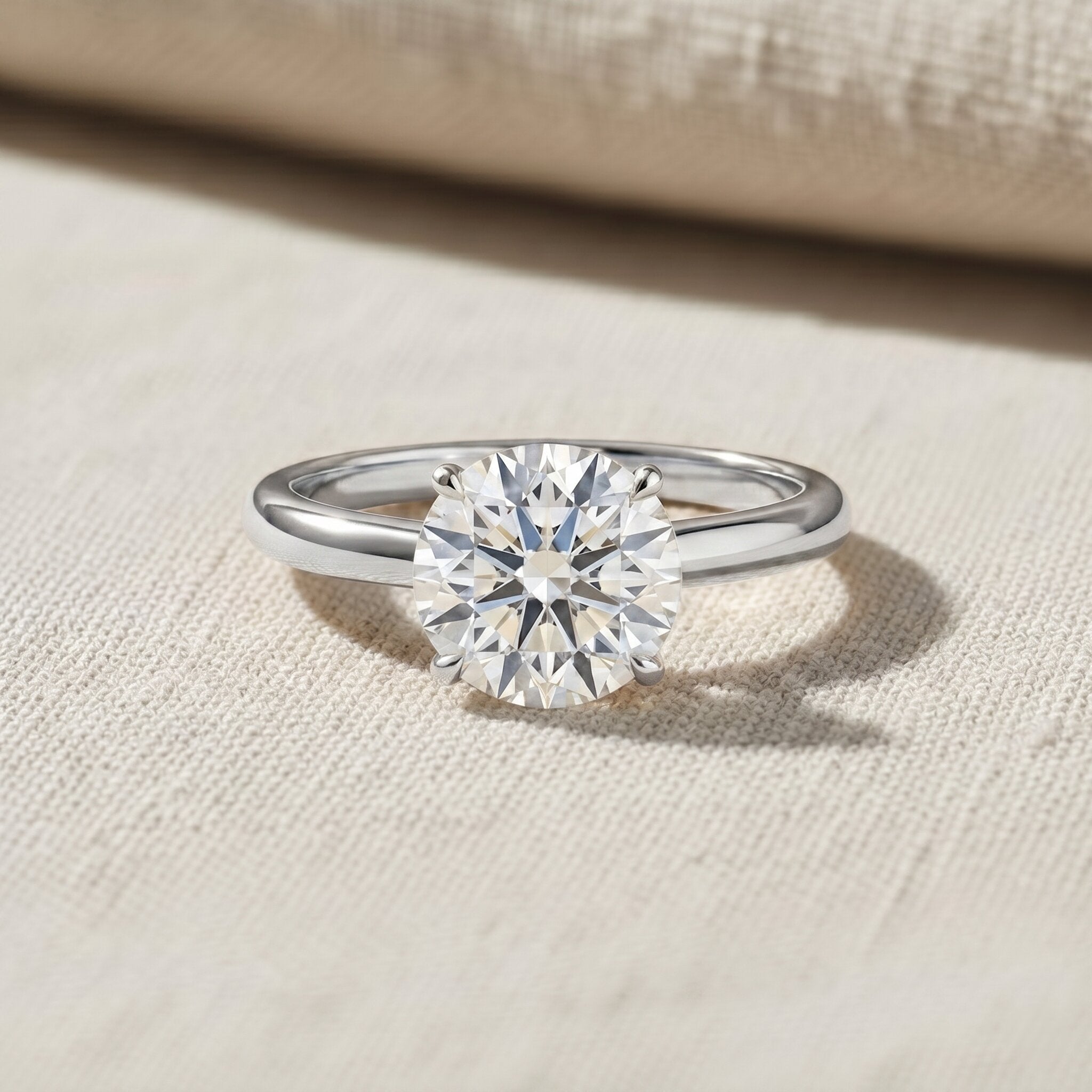 IGI Certified Lab Grown Diamond 2 Carat Engagement Ring for Women Lab - ( E-VS1 ) - Rosec Jewels