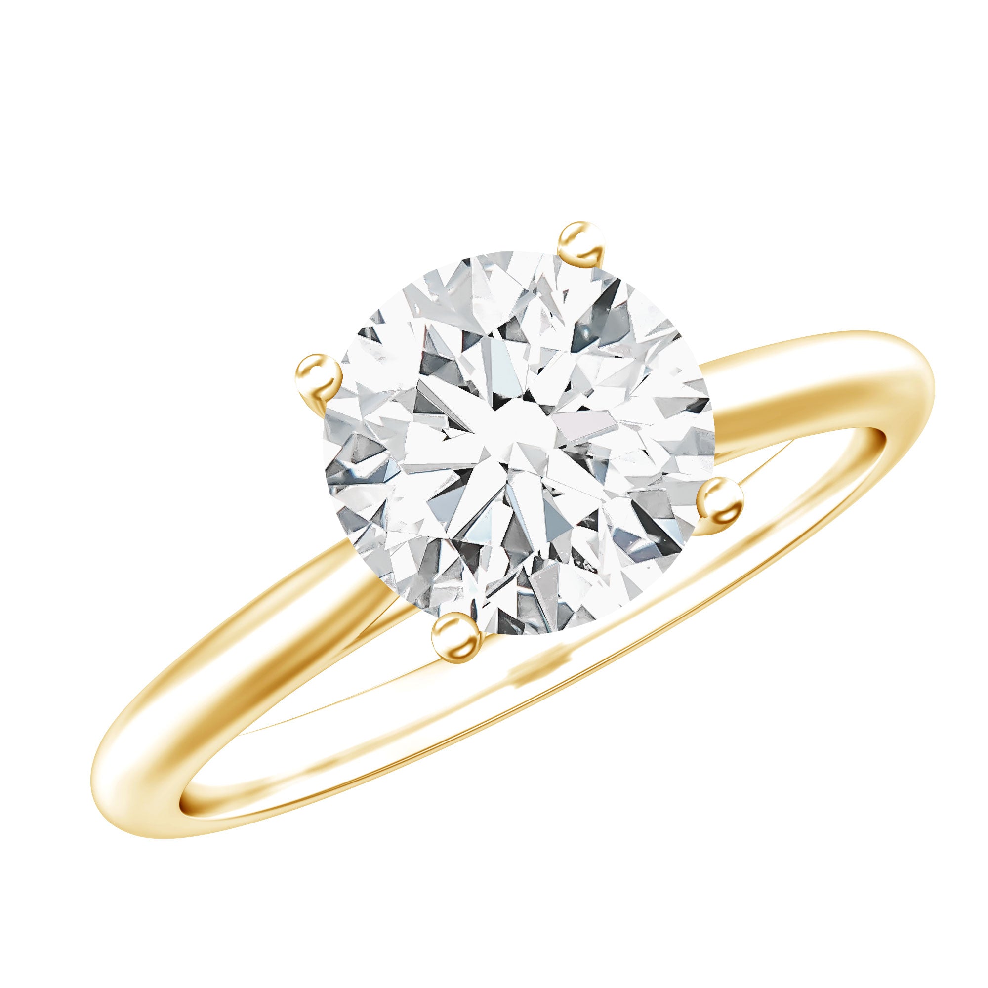 IGI Certified Lab Grown Diamond 2 Carat Engagement Ring for Women Lab - ( E-VS1 ) - Rosec Jewels