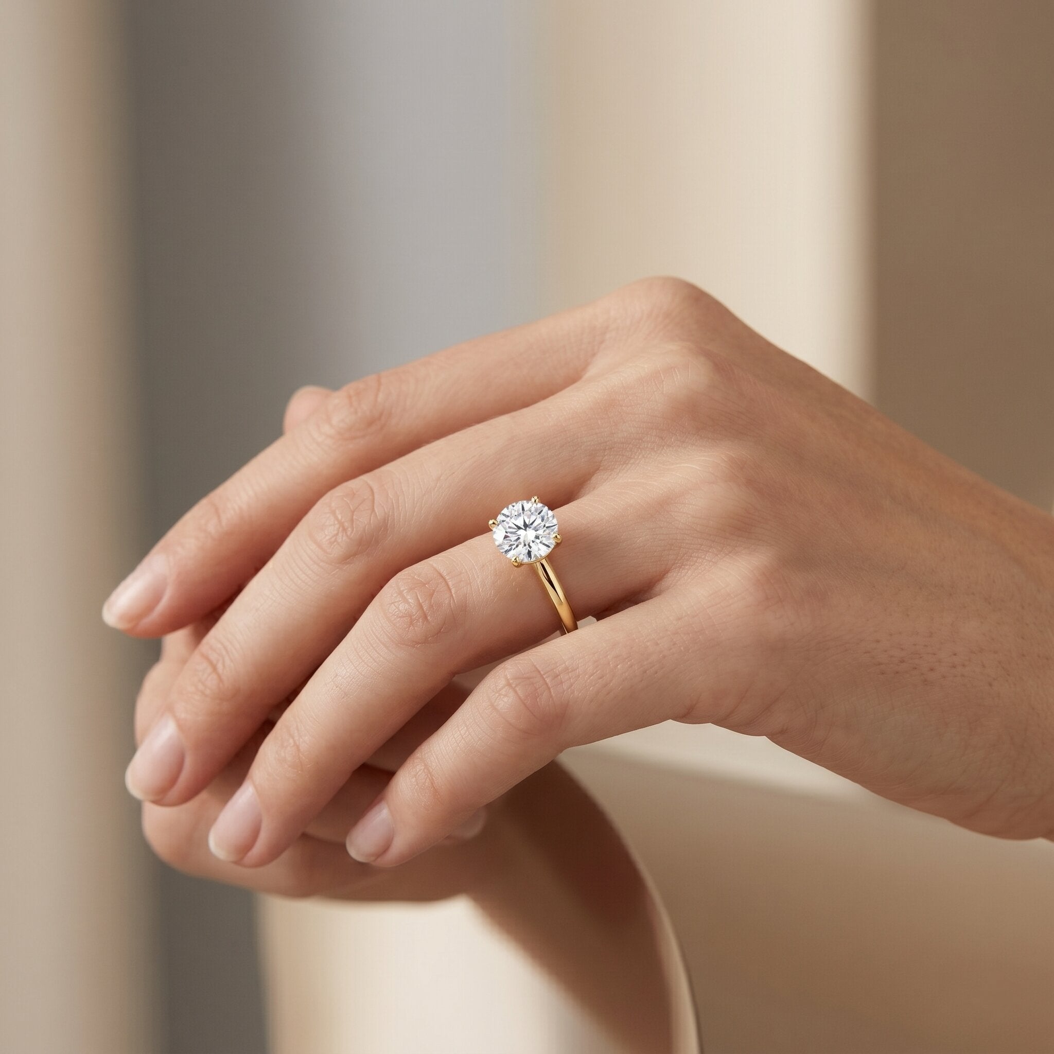 3 Carat IGI Certified Lab Grown Diamond Solitaire Engagement Ring Lab - ( E-VS1 ) - Rosec Jewels
