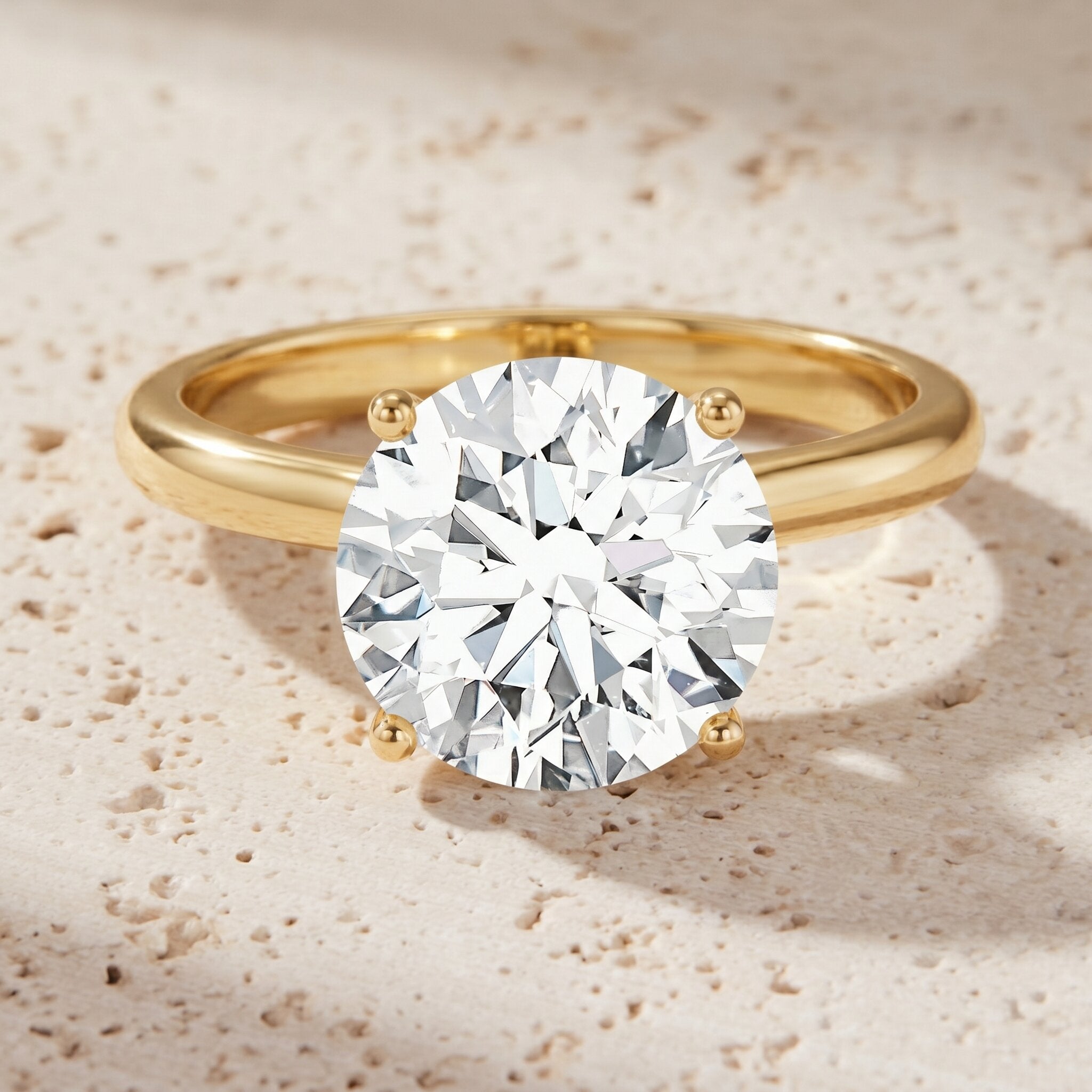 IGI Certified 4 Carat Lab Grown Diamond Engagement Ring Lab - ( E-VS1 ) - Rosec Jewels