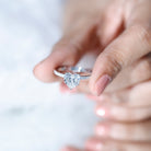 2 Carat Lab Grown Diamond Heart Engagement Ring for Her Lab - ( EF-VS ) - Rosec Jewels