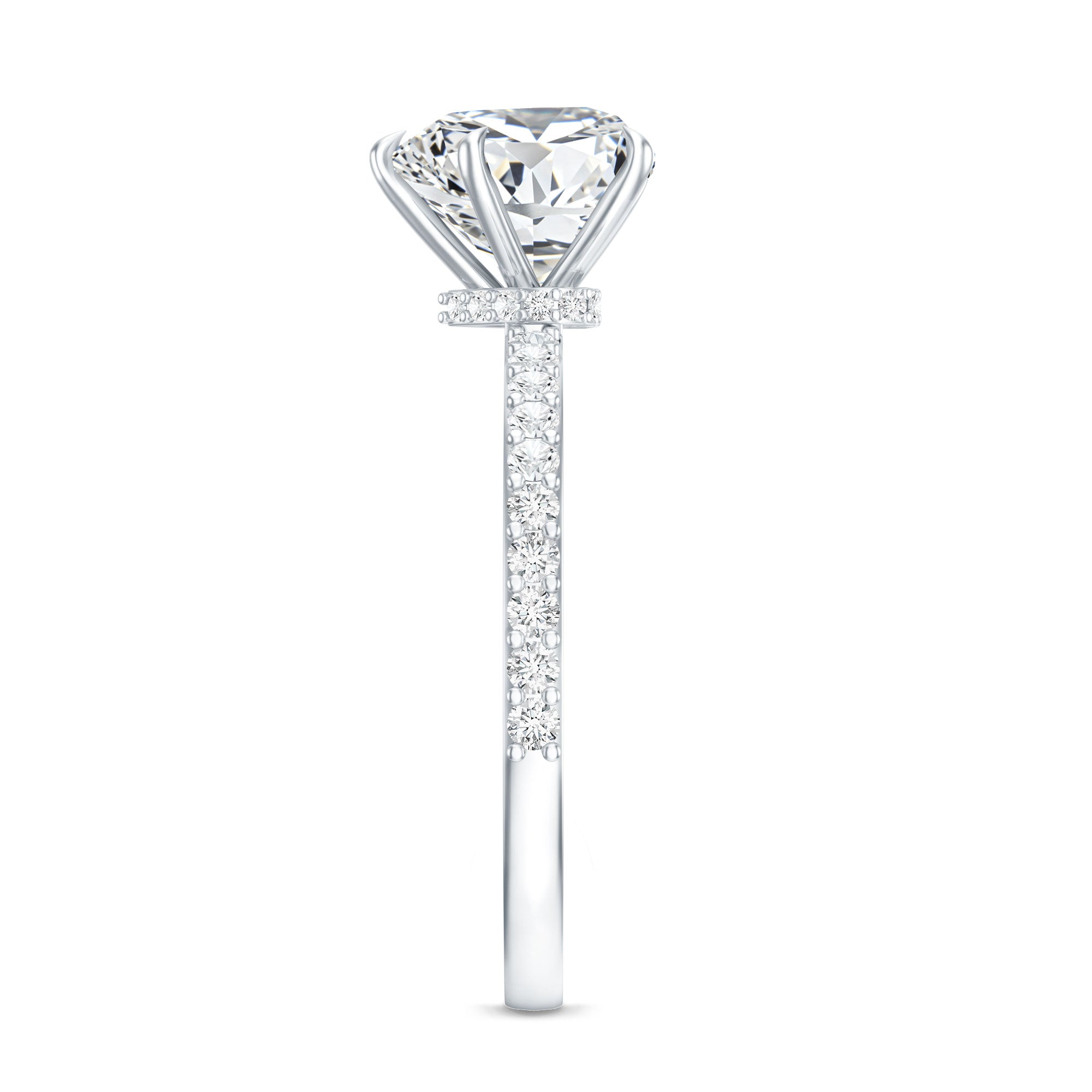 Rosec Jewels-2 Carat Lab Grown Diamond Heart Engagement Ring for Her