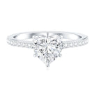 Rosec Jewels-2 Carat Lab Grown Diamond Heart Engagement Ring for Her