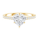 Rosec Jewels-2 Carat Lab Grown Diamond Heart Engagement Ring for Her