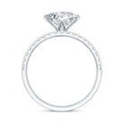Princess Cut Lab Grown Diamond Ring With Wedding Band Lab - ( EF-VS ) - Rosec Jewels