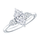 IGI Certified Lab Grown Diamond Three Stone Engagement Ring for Women Lab - ( E-VS1 ) - Rosec Jewels