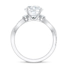 3 Carat Lab Grown Diamond Braided Engagement Ring with Certificate Lab - ( EF-VS ) - Rosec Jewels