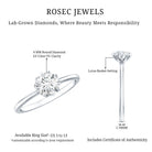 1 Carat Lab Diamond Engagement Ring with IGI Certificate Lab - ( E-VS1 ) - Rosec Jewels