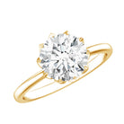 IGI Certified 2 Carat Lab Grown Diamond Lotus Engagement Ring Lab - ( E-VS1 ) - Rosec Jewels