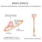Heart Shape Lab Grown Pink White Diamond Toi Et Moi Promise Ring with IGI Certificate E-VS1 - Rosec Jewels