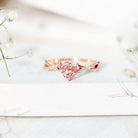 IGI Certified 1 CT Heart Shaped Lab Grown Pink Diamond Infinity Engagement Ring Fancy Pink - VS1 - Rosec Jewels