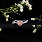 IGI Certified 1 CT Heart Shaped Lab Grown Pink Diamond Infinity Engagement Ring Fancy Pink - VS1 - Rosec Jewels