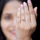 IGI Certified 1 CT Heart Shaped Lab Grown Pink Diamond Infinity Engagement Ring Fancy Pink - VS1 - Rosec Jewels