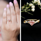 IGI Certified 1 CT Heart Shaped Lab Grown Pink Diamond Infinity Engagement Ring Fancy Pink - VS1 - Rosec Jewels