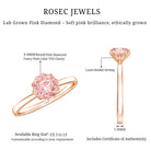 IGI Certified 1 CT Lab Grown Pink Diamond Solitaire Engagement Ring in Lotus Basket Setting E-VS1 - Rosec Jewels