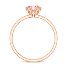 IGI Certified 1 CT Lab Grown Pink Diamond Solitaire Engagement Ring in Lotus Basket Setting E-VS1 - Rosec Jewels