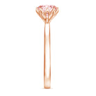 IGI Certified 1 CT Lab Grown Pink Diamond Solitaire Engagement Ring in Lotus Basket Setting E-VS1 - Rosec Jewels