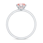 IGI Certified 1 CT Lab Grown Pink Diamond Solitaire Engagement Ring in Lotus Basket Setting E-VS1 - Rosec Jewels
