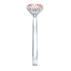 IGI Certified 1 CT Lab Grown Pink Diamond Solitaire Engagement Ring in Lotus Basket Setting E-VS1 - Rosec Jewels