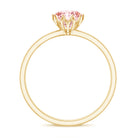 IGI Certified 1 CT Lab Grown Pink Diamond Solitaire Engagement Ring in Lotus Basket Setting E-VS1 - Rosec Jewels
