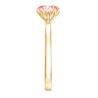 IGI Certified 1 CT Lab Grown Pink Diamond Solitaire Engagement Ring in Lotus Basket Setting E-VS1 - Rosec Jewels