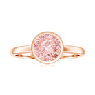 1 CT Lab Grown Pink Diamond Bezel Set Engagement Ring with IGI Certificate E-VS1 - Rosec Jewels
