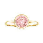 1 CT Lab Grown Pink Diamond Bezel Set Engagement Ring with IGI Certificate E-VS1 - Rosec Jewels