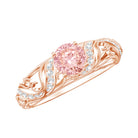 Rosec Jewels-Lab Grown Pink Diamond Vintage Inspired Engagement Ring