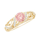 Rosec Jewels-Lab Grown Pink Diamond Vintage Inspired Engagement Ring