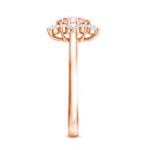 Rosec Jewels-1 CT Lab Grown Pink and White Diamond Halo Engagement Ring