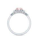 Rosec Jewels-Certified Lab Grown Pink White Diamond Trio Wedding Ring Set