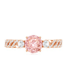 Rosec Jewels-Lab Grown Fancy Pink Diamond Engagement Ring with Certificate