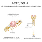 Rosec Jewels-Lab Grown Fancy Pink Diamond Engagement Ring with Certificate