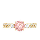 Rosec Jewels-Lab Grown Fancy Pink Diamond Engagement Ring with Certificate